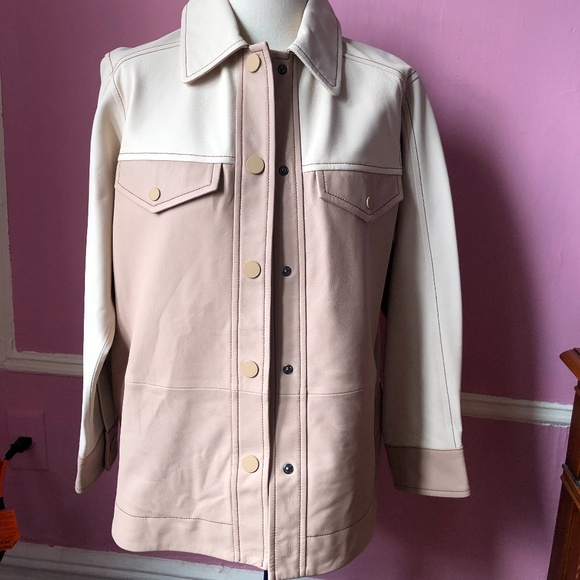 Scotch&Soda blush Pink Leather Jacket